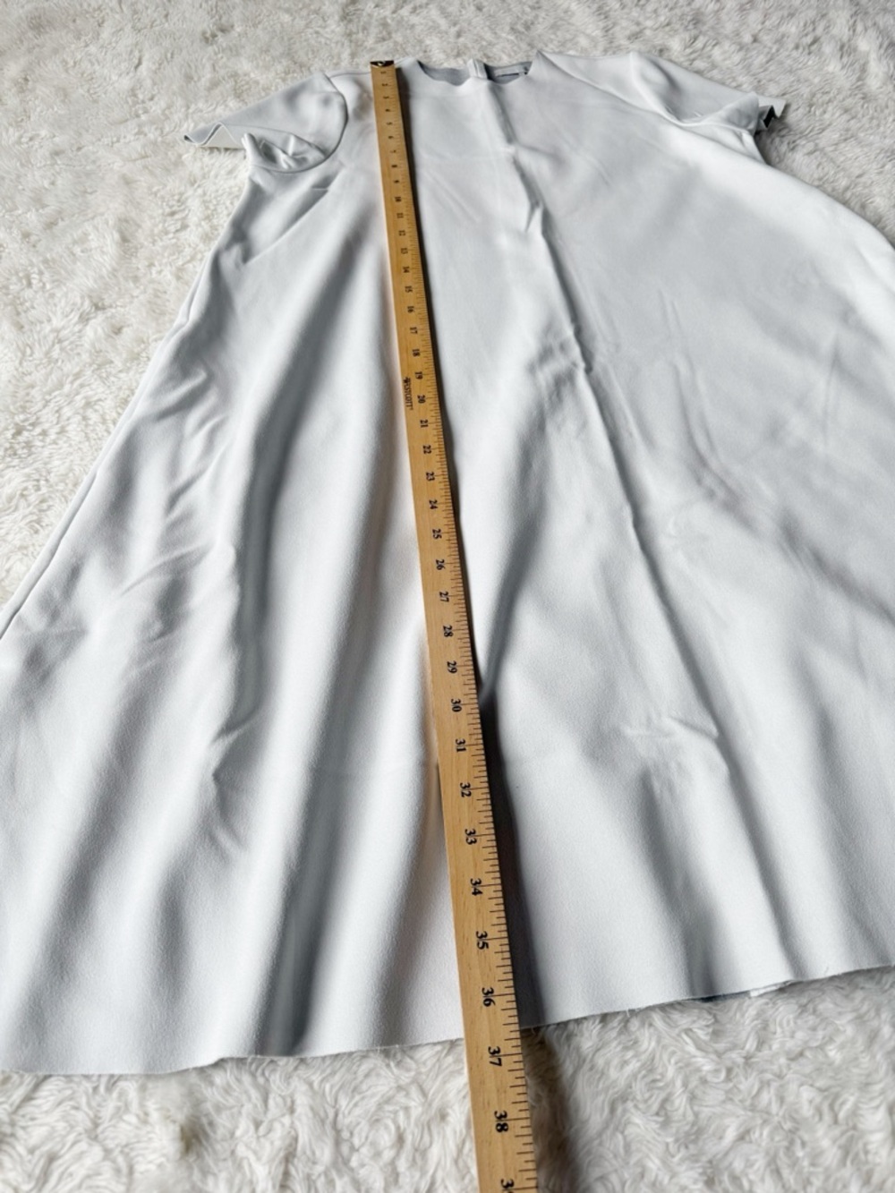 Oak + Fort Woman White A-Line relax Fit Swing Dress XS Minimal Classic Preppy - Picture 4 of 9